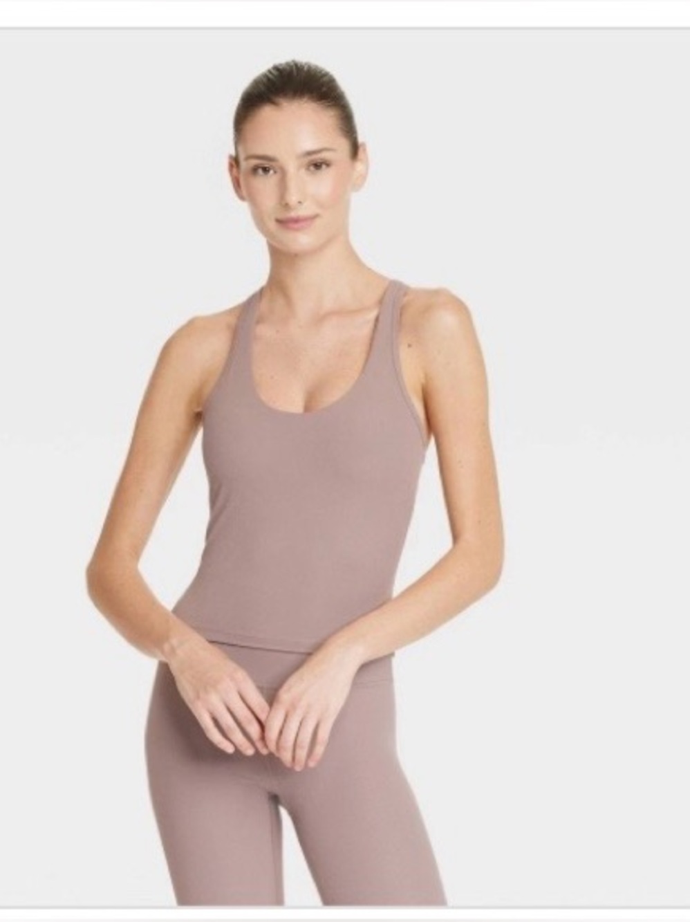 Women's Everyday Soft Rib Racerback Cropped Support Tank Top - All in Motion XL